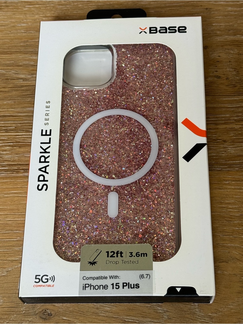 New Sparkle Series Glitter iPhone 15 Plus Case - Rose Gold